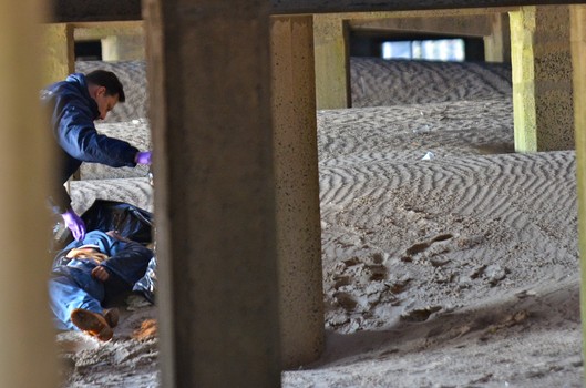 Todd Maisel's photo at Coney Island as police investigate a DOA.